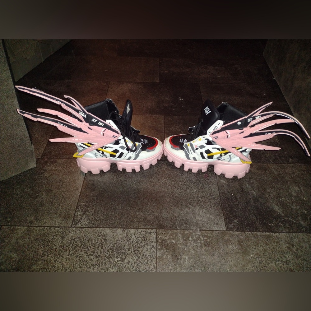 SOLD* on the bay‼️Anthony Wang Soursop 04 Destiny Pink Platform Sneakers - Picture 5 of 11